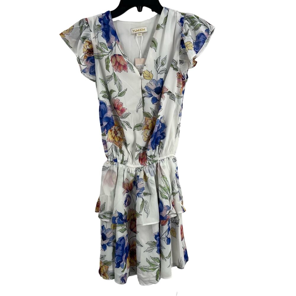 Yumi Kim Chelsea Dress XXS Floral Feminine Chiffon Sleeve New